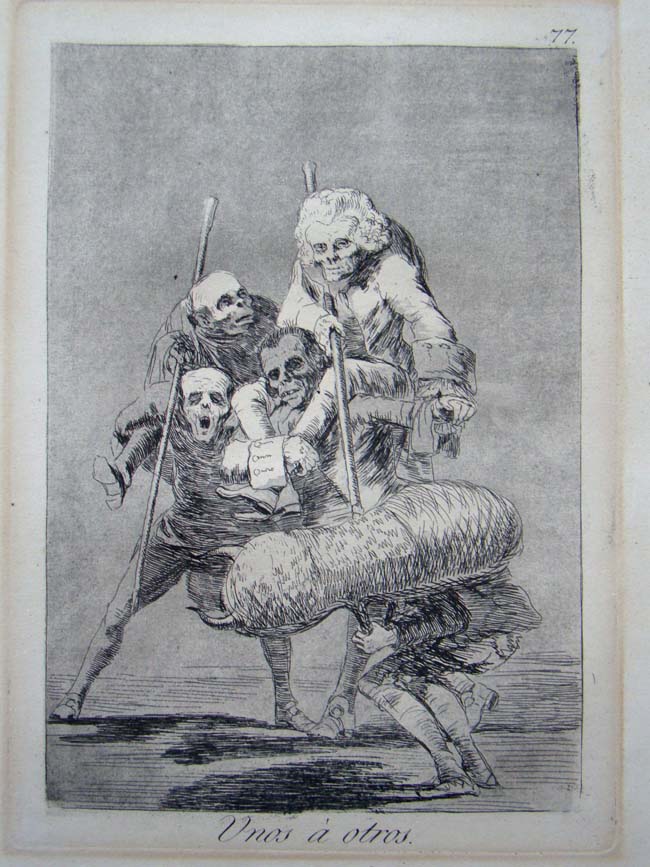 Francisco Goya--original etching from "Los Caprichos"--number 77, circa 1798